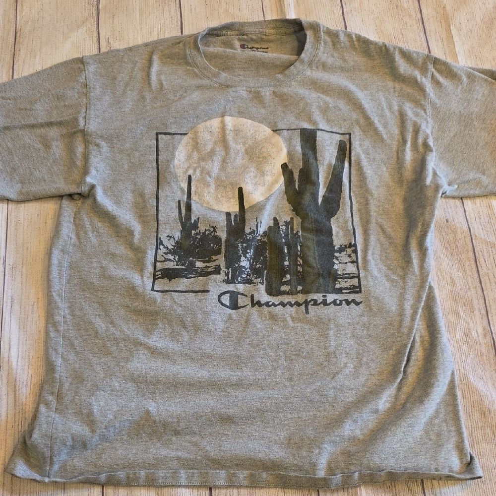 Champion Gray Short Sleeve Tee Urban Graphic